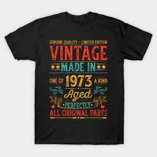 Vintage Made In 1973 Birthday T-Shirt